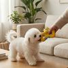 Squeaky Monkey Dog Toy Latex Monkey Shape Puppy Chew Toy Interactive Dog Teething Toy for Aggressive Chewers Teeth Cleaning Tug-of-War