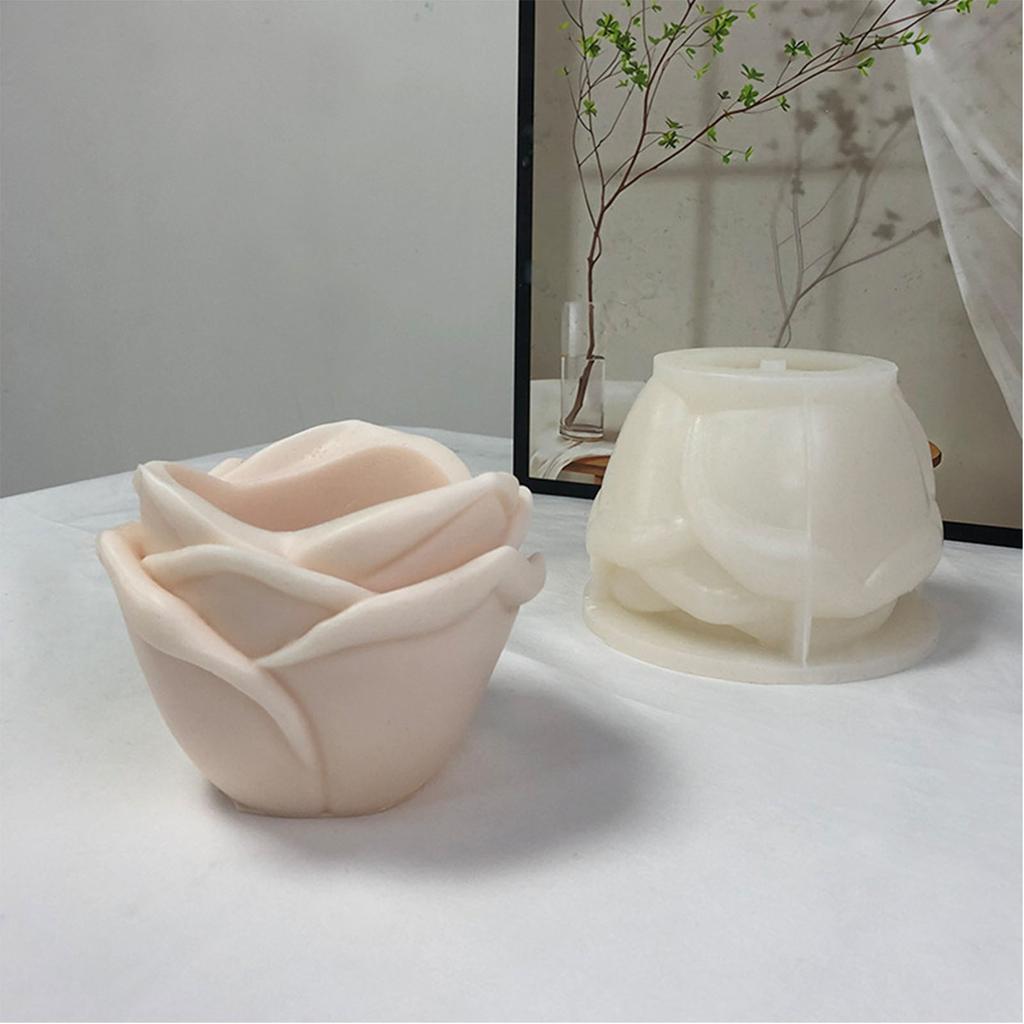 Rose Flowerpot Silicone Molds Concrete Mold for DIY Succulent Plants Resin Plant Clay Plaster Pot Mould Hand-Making Tool