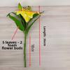 with 1pc Flowers and 2pcs Bud Artificial Lily Flower 36*15cm Fake Flowers  Home Decoration