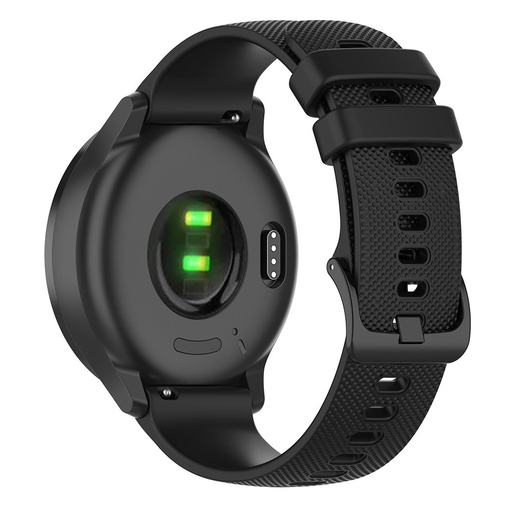 18mm Watch Band for Garmin Vivomove 3S/GarminMove 3S/Vivoactive 4S 40mm 45mm/GarminActive S Grid Texture Silicone Strap