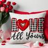 New Valentine's Day Pillow Love Letter Print Pillow Simple and Versatile Linen Pillow