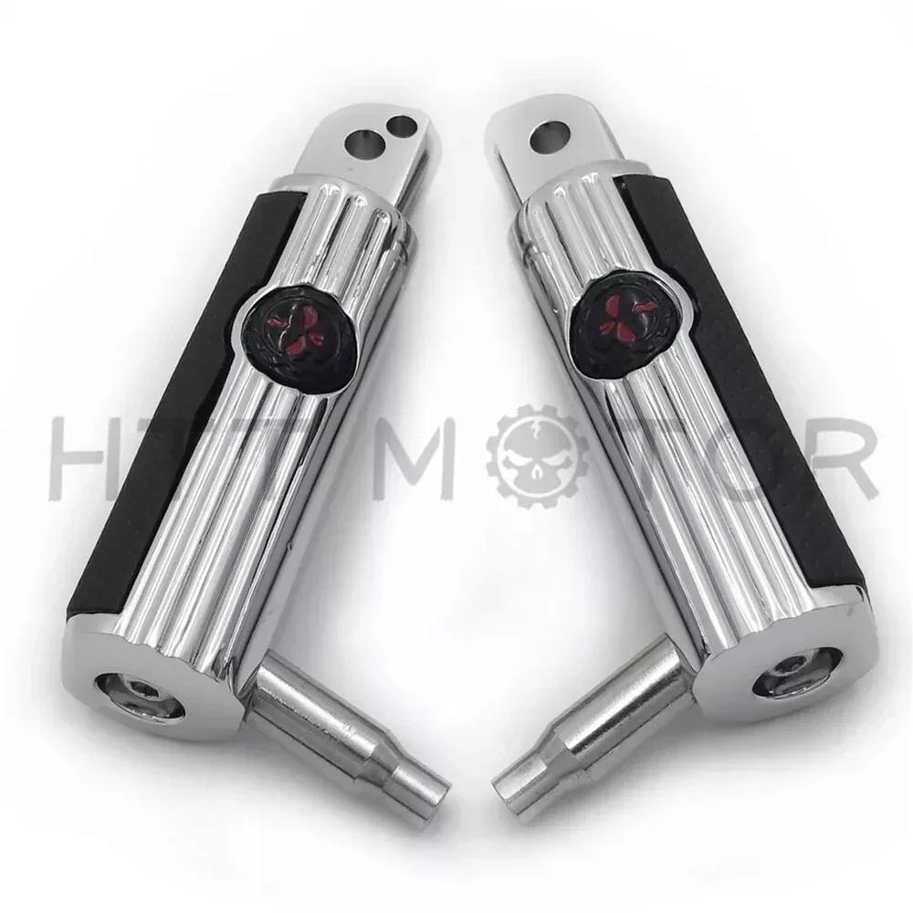 Motorcycle Accessories Gear Skull Footpegs For Passenger 2018-later Softail Fat Boy FLFB Fat Bob 2020-later LiveWire