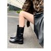 Fashion Autumn Winter Platform Shoes for Women Mid Calf Boots 2024 Women Shoes Hot Selling Slip On Motorcycles Boots Comfy Walking Boots
