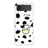 Transparent Phone Case For Samsung Galaxy Z Flip 3 4 5 6 7 Hard Folding PC Z Flip3 Flip4 Cover Dairy Cattle Cow Speckle Cute