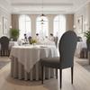 Thickened Velvet Round Back Dining Chair Cover Solid Color Protective Seat Case  Hotel