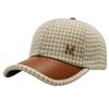 Autumn and Winter New Men's and Women's Fashion Thousand Bird Grid Fine Grid Baseball Cap British Retro Casual Versatile Curved Brim Cap Tide