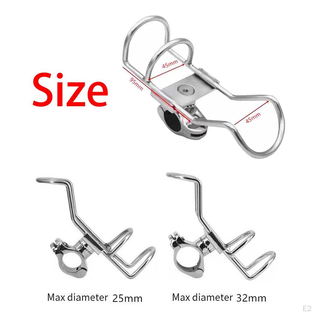 Fishing Rod Holders Pole Rack Stainless Steel Clamp on Holder Professional Universal