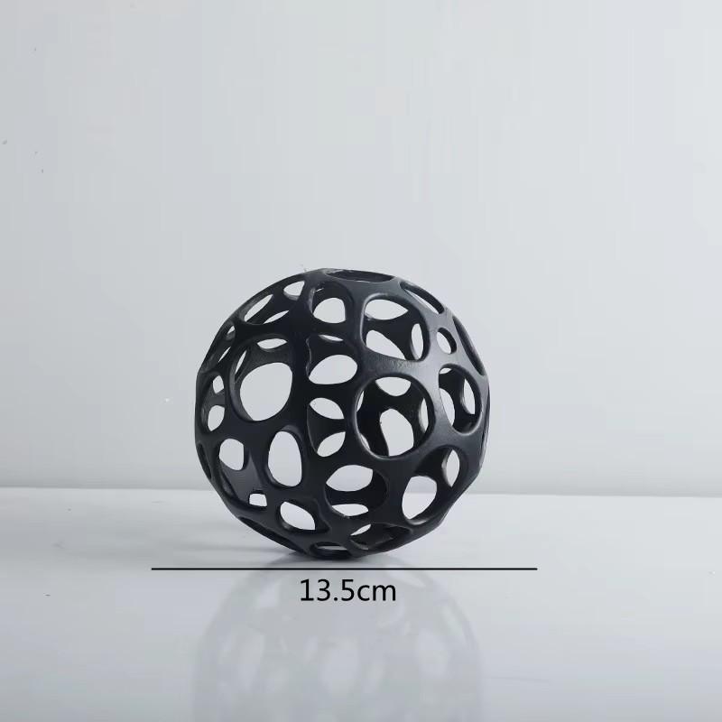 Creative Metal Hollow Ball Decorative Crafts, Minimalist Art Geometry, Circular Sphere Sculpture, Living Room Decoration