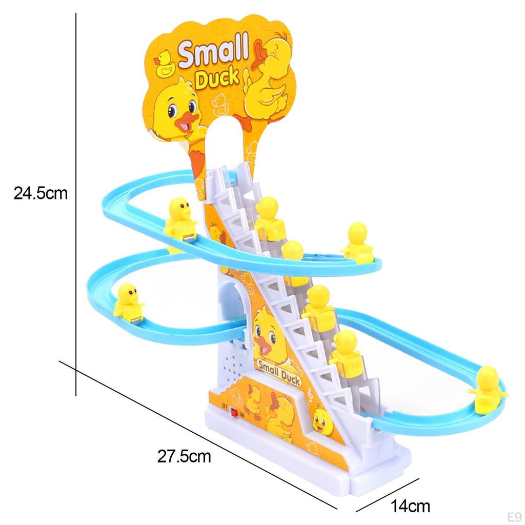 Climbing Stairs Toy Children Roller Coaster Set Educational Indoor Electric Duck