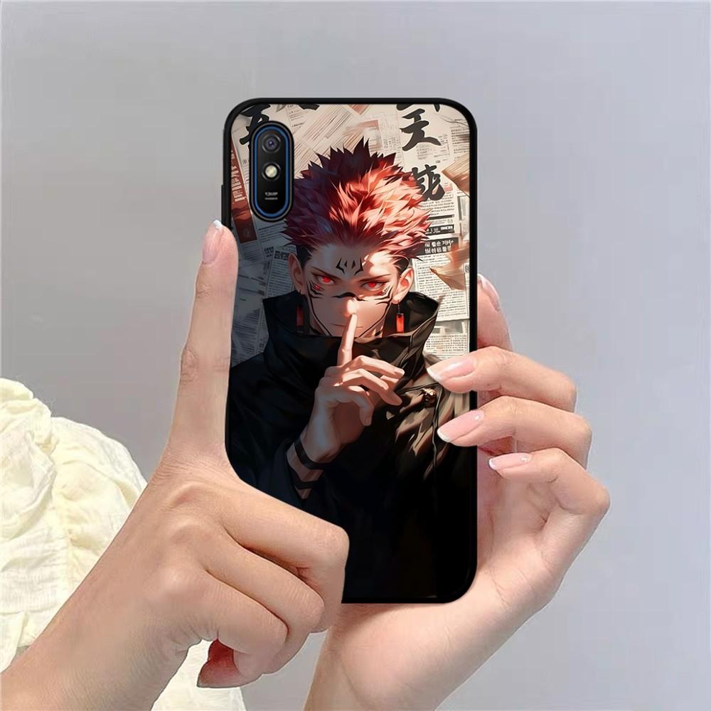 Jujutsu Kaisen Ryomen Sukuna Phone Case For Redmi 5 6 7 8 9 10 Plus Pro 6 7 8 9 A GO K20 K30 K40 Pro Plus F3 Fundas