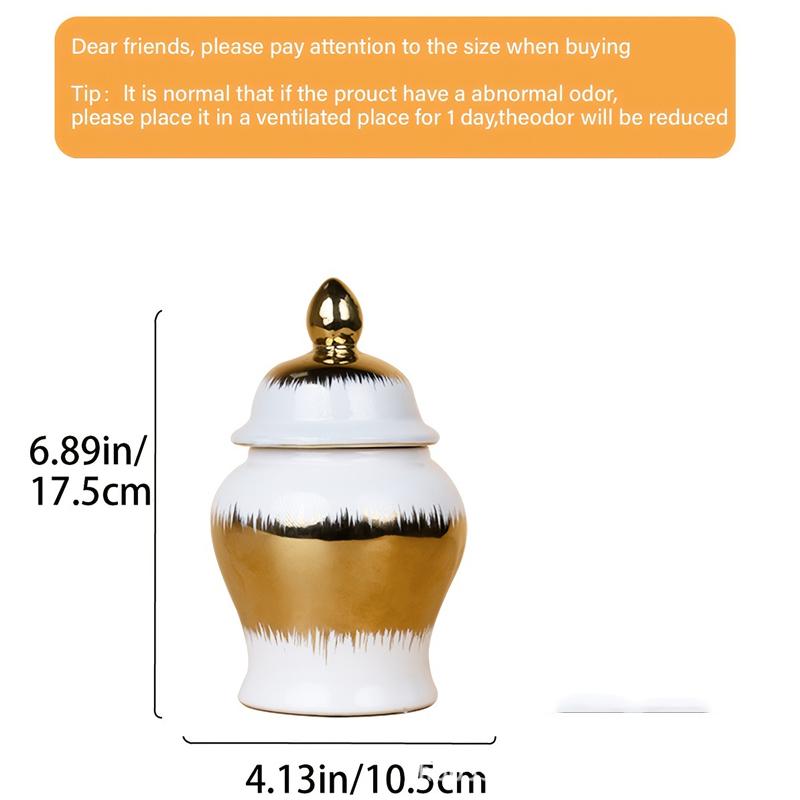 European Flower Vase Crafts Ornaments Porch Decorative Ceramics Lightly Electroplating General Jar Home Decoration Ornaments