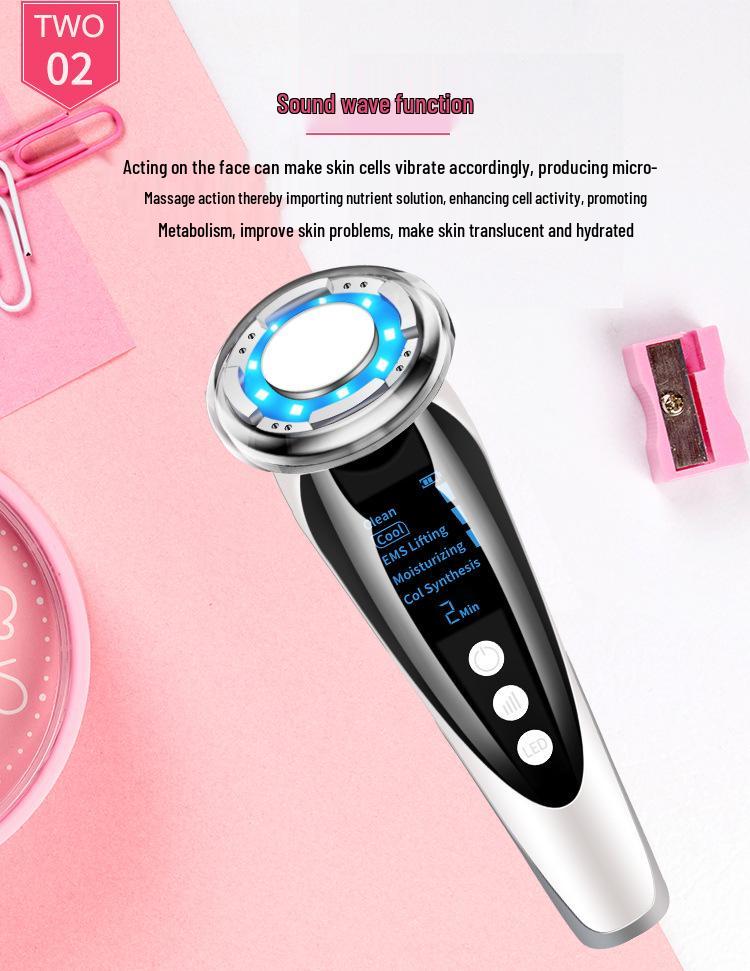 Red & Blue Light Cold/Hot Beauty Device with EMS Lifting and Thermal Conduction for Skincare
