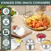12/6Pcs Sauce Dipping Bowl Reusable Stainless Steel Seasoning Dressing Cup 1.4Oz Mini Round Sauce Dishes Sala Dressing Container