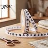 Floral Arrangement Craft Supplies 0.4" x 9.8 Yards Paw Print Ribbed Ribbon, Decorative Fabric Ribbon for DIY Gift Wrapping Pet Themed and Bows,