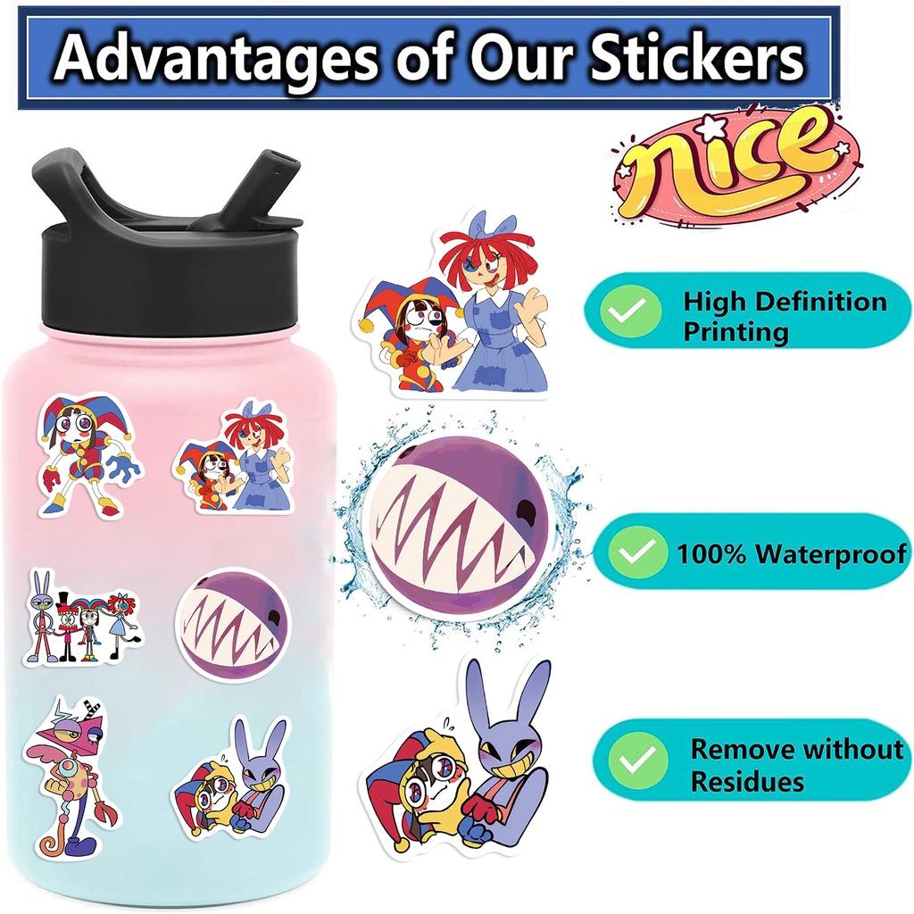 100/50PCS Anime The Amazing Digital Circus Waterproof Graffiti Stickers for Helmet Bicycle Hand Account Pencil Case Decals