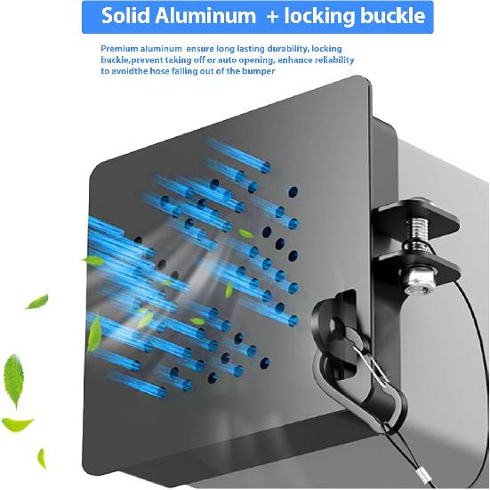 2 Pack Aluminum RV Bumper End Cap- Fits Standard 4-Inch Square Camper Bumpers, Sewer Hose Storage Cap With No-Ect Vent Holes, Motorhome Outdoor