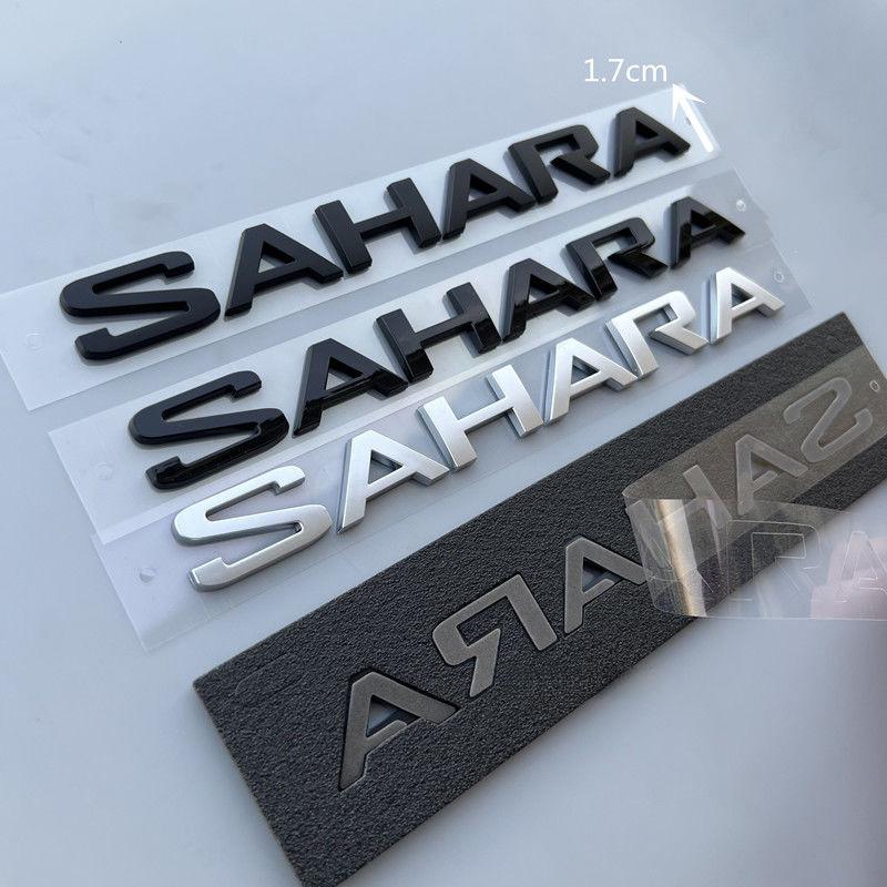 Car Trunk Rear Sticker ABS SAHARA Side Wing Emblem Decoration Decals Accessories For Jeep Wrangler Sahara Modification JP JL