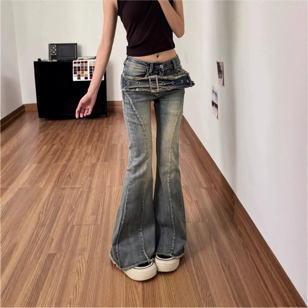 Women Straight Leg Denim Jeans Casual Solid Color Cotton Blend High Waist Daily Streetwear Long Pants