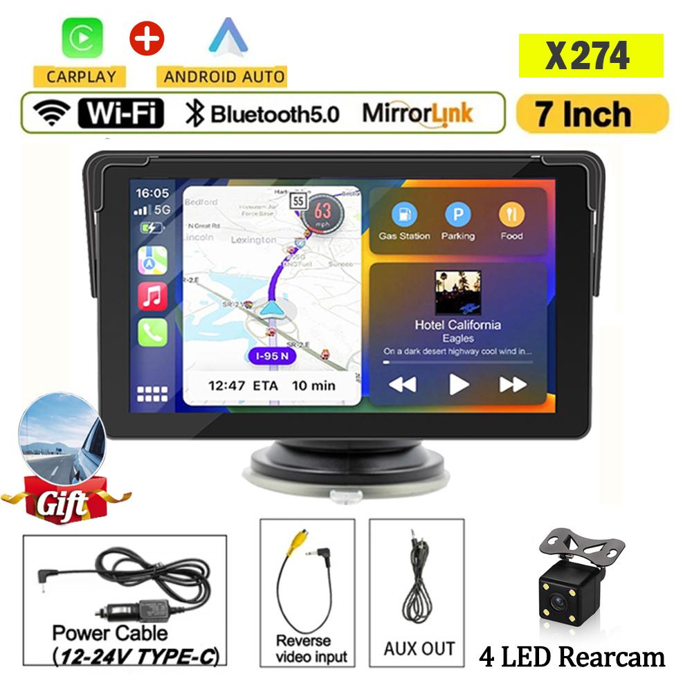 4.3/7Inch Car Radio Multimedia Portable Wireless CarPlay Android Auto Video Player Touch Screen With USB AUX For Rear View Camer