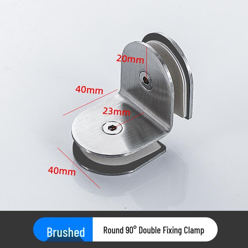 Stainless Steel 180° Glass Partition Clip for Stair Handrails