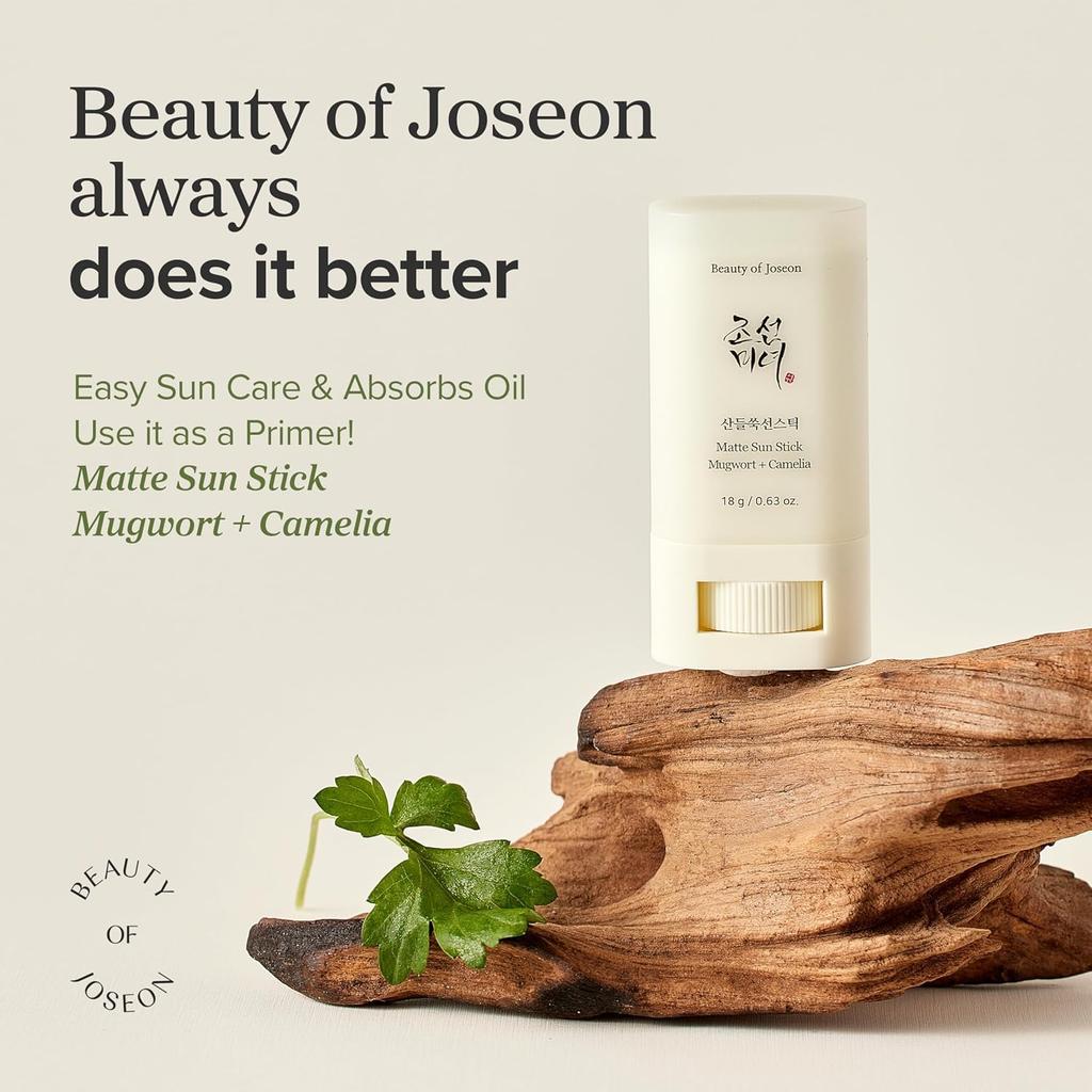 Of Matte Sun Mugwort Camelia Mugwort Sun Stick 50ml [Beauty Joseon] Stick + [BOJ] SPF50+ PA++++