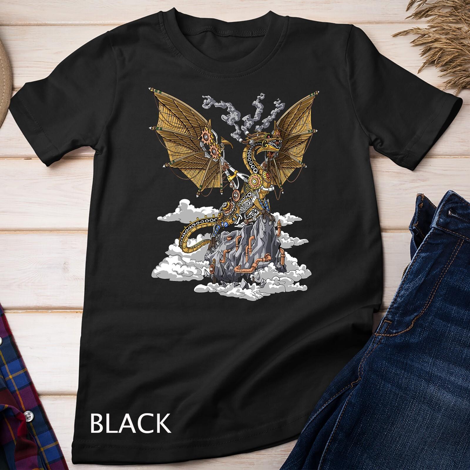 Steampunk Dragon Mechanical Fantasy Science Fiction T-Shirt Mens Womens Tees Top Unisex T-Shirt Mens Womens Tees Top S