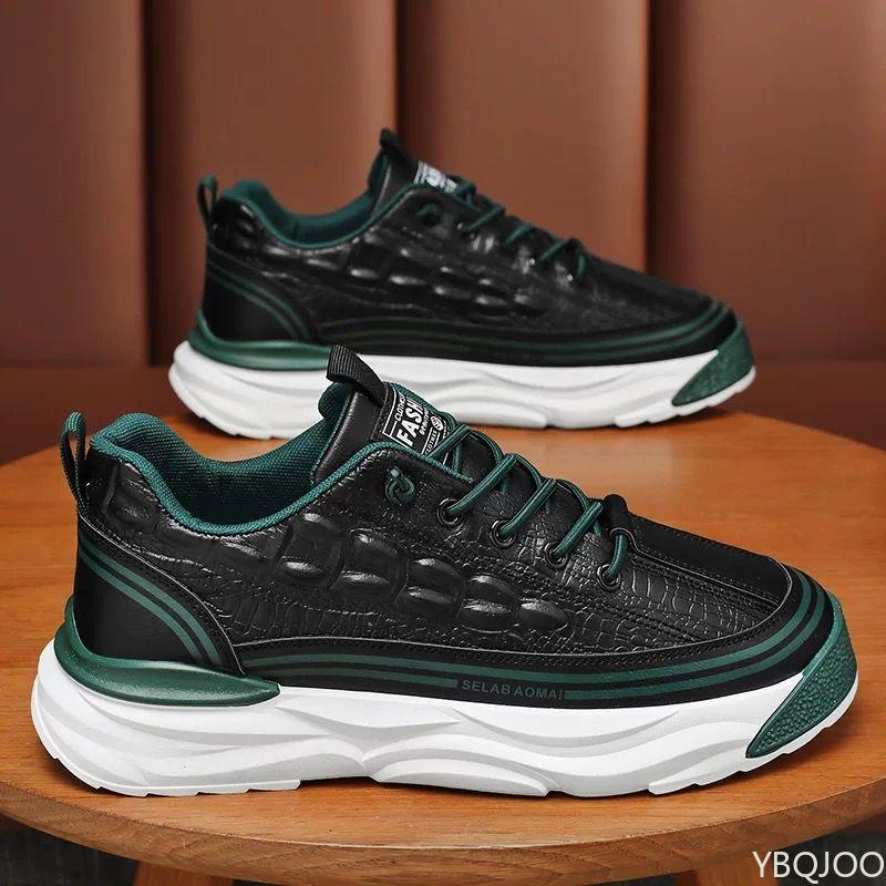 

Мужские новые весенне-осенние трендовые универсальные спортивные одинарные туфли на толстой подошве с противоскользящим дизайном и повседневные вулканизированные туфли 39