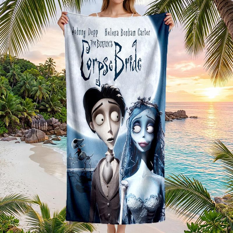 Large Beach Towel Quick Dry Absorbent Towel For Beach IndoorCorpse Bride Emily Victor
