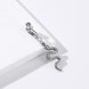 Faux Ventre Serpent Faux Piercing de Ventre Clipable Boucle d'Oreille Ombilicale à Clip