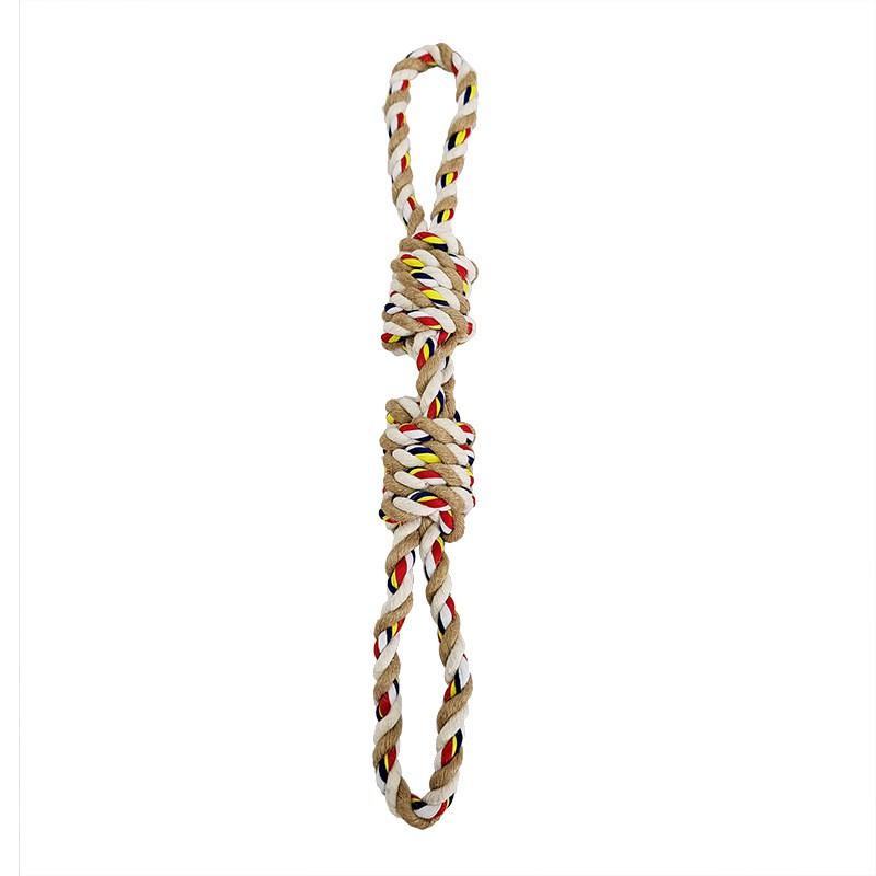 Durable Cotton Hemp Rope Tug Toy Dogs Heavy Duty Chew Play Training Small Large Size