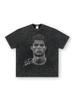 Cristiano Ronaldo Retro Distressed Heavyweight Cotton T-Shirt