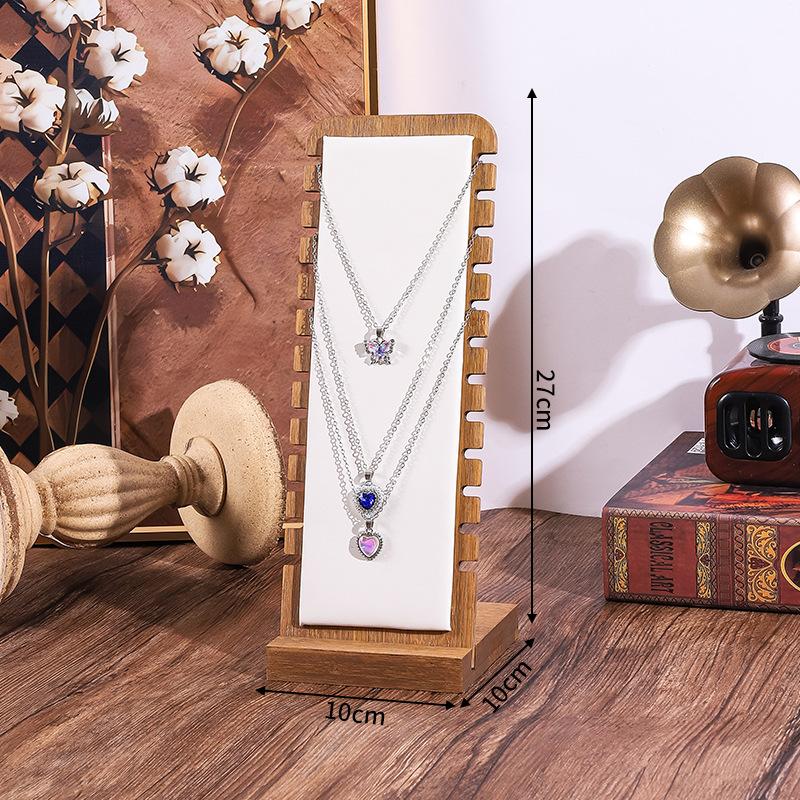 Подставка для украшений Подставка для ожерелий Деревянный многоуровневый мольберт для ожерелий Витринный дисплей Держатель для ожерелий