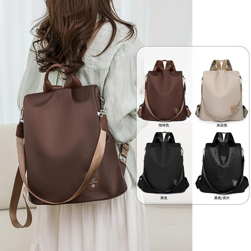 Commuter anti-theft backpack women's new fashion trend Oxford cloth backpack lightweight waterproof large-capacity backpack