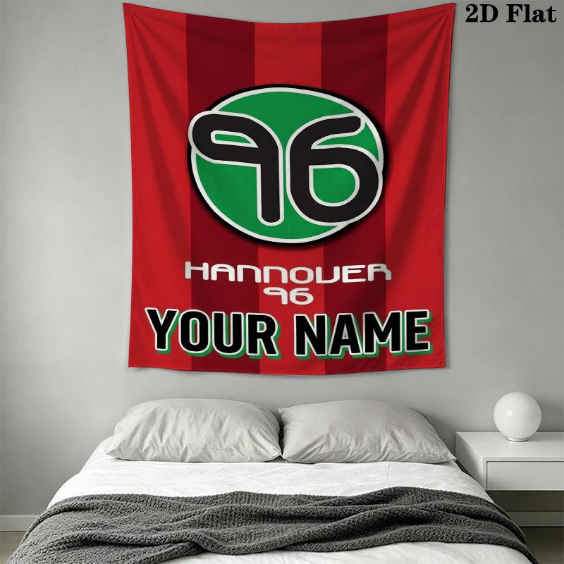 Custom Name Hannover 96 Wall Tapestry Aesthetic Wall Hanging Printed Fabric Blanket Decorative Tapestries for Bedroom Living Room Home Decor