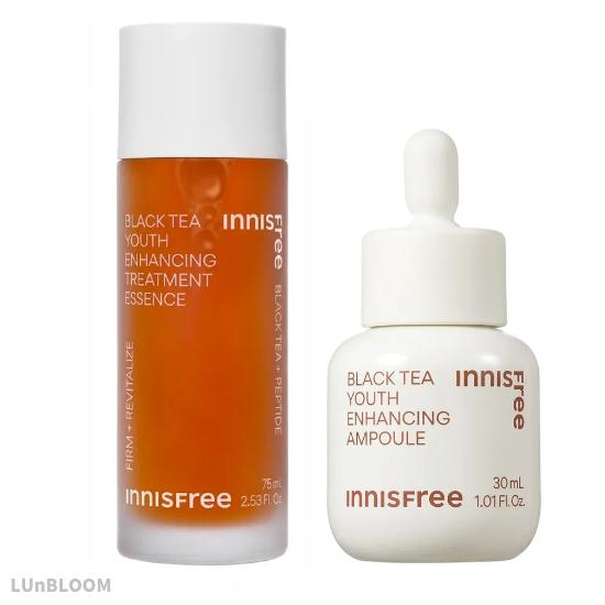 

INNISFREE Black Tea Youth Enhancing Anti-Aging Duo Set (Essence 75ml + Ampoule 30ml)