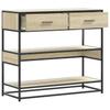 Console Table Sonoma Oak Finish 90 x 35 x 80 cm Engineered Wood