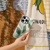 Transparent Green Leaves Phone Case for IPhone 17AIR 16E 16 15 14 13 12 11 17 Pro Max Plus Double-layer Back Cover