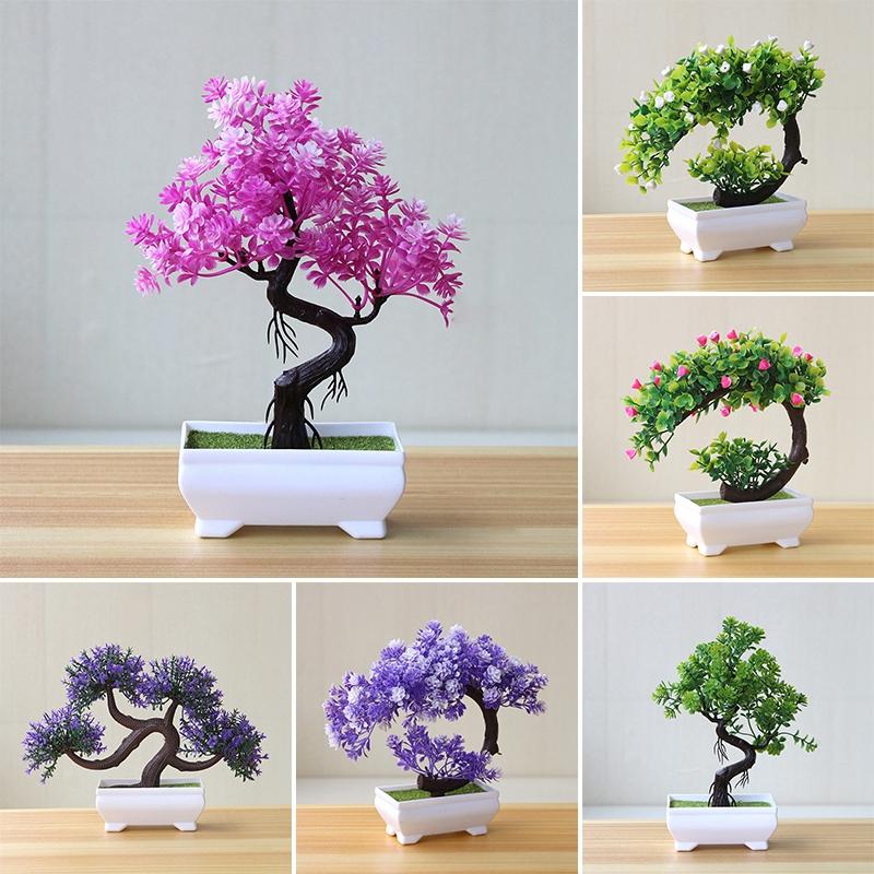 Artificial Plants Bonsai Artificial Small Tree Pot Plants Fake Indoor Green Plants Potted Plant Home Hotel Garden Decoration