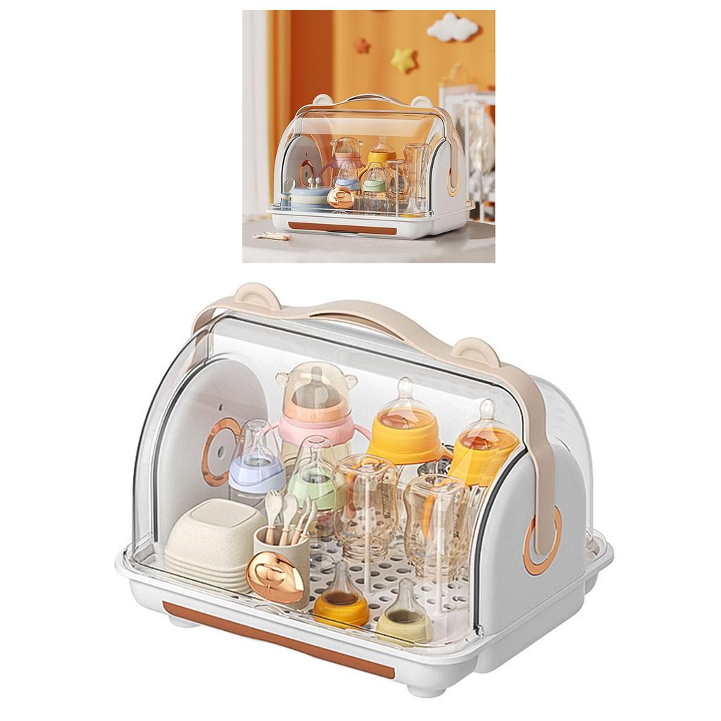 Babyflaschen Aufbewahrungsbox Kunststoff Multifunktional Abtropffläche Stillflaschen Aufbewahrungsbox Organizer mit