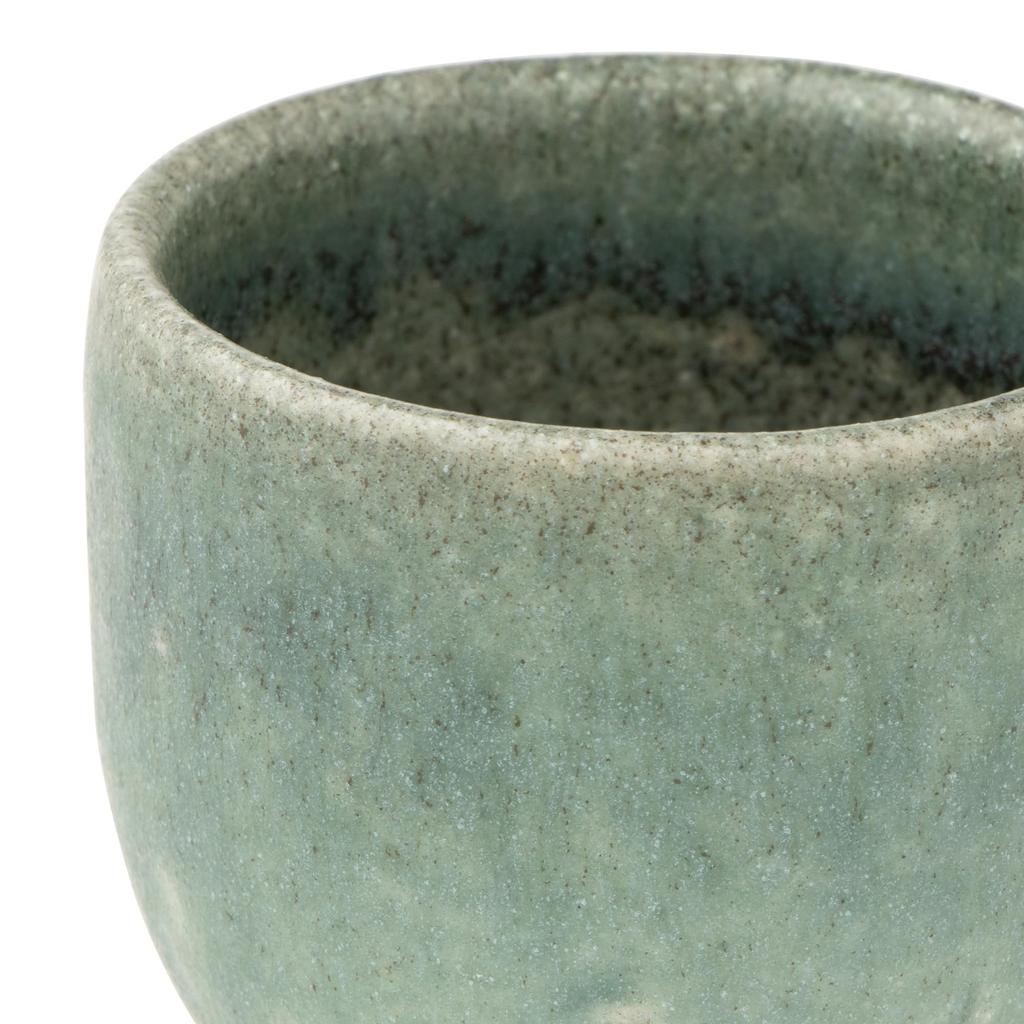 Marui Seito Shigaraki Ware Hechimon Sake Cup, Diameter 5cm, Black Celadon, Blue, MR-3-4309