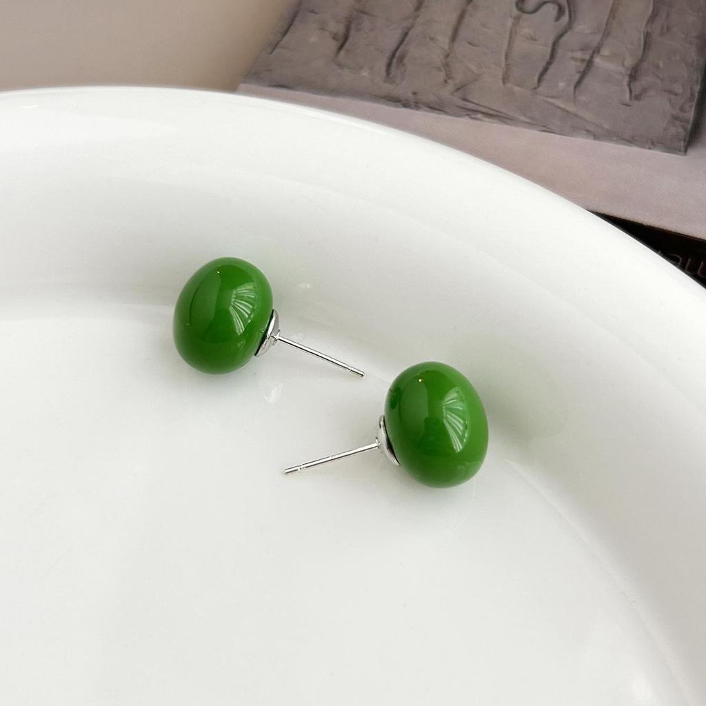 Silver Needle Dopamine Candy Ball Earrings - Trendy Spring/Summer 2026 Accessory for Women