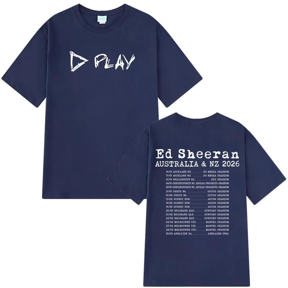 Ed Sheeran Loop Tour Australia and New Zealand 2026 Tour T Shirts Mens Women Fashion Tshirt Casual Hiphop Tshirts Streetwear