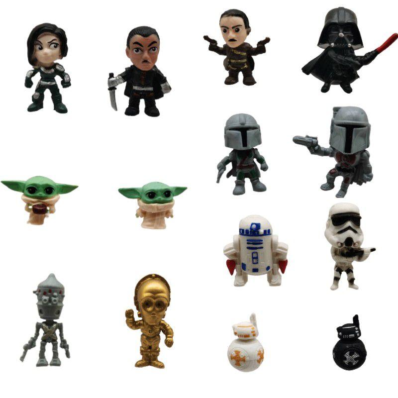 

Набор из 14 фигурок Малыша Йоды из Звездных войн, украшение для торта, тематическая вечеринка, день рождения, для детей ASet