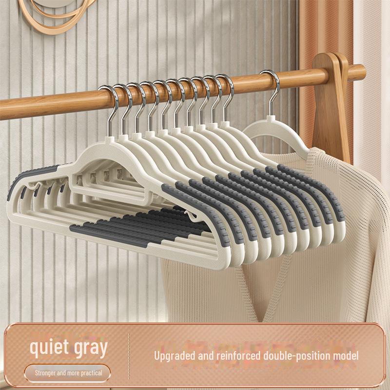 

«Нескользящая вешалка для одежды двойного назначения с защитой от плеч» Set of 10