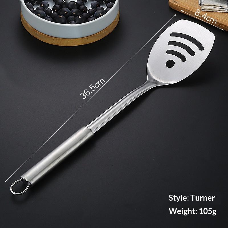 Durable Stainless Steel Frying Spatula Ladle Slotted Spoon Spatula Long Handle Kitchen Gadgets Kitchen Cooking Utensil