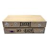 Natural Wood Candy Storage Box for Halloween Parties Durable Handcrafted Home Organization