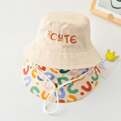 Cotton Children Sun Hat Double Sided Kid Panama Cap New Fisherman Cap  Children Wear