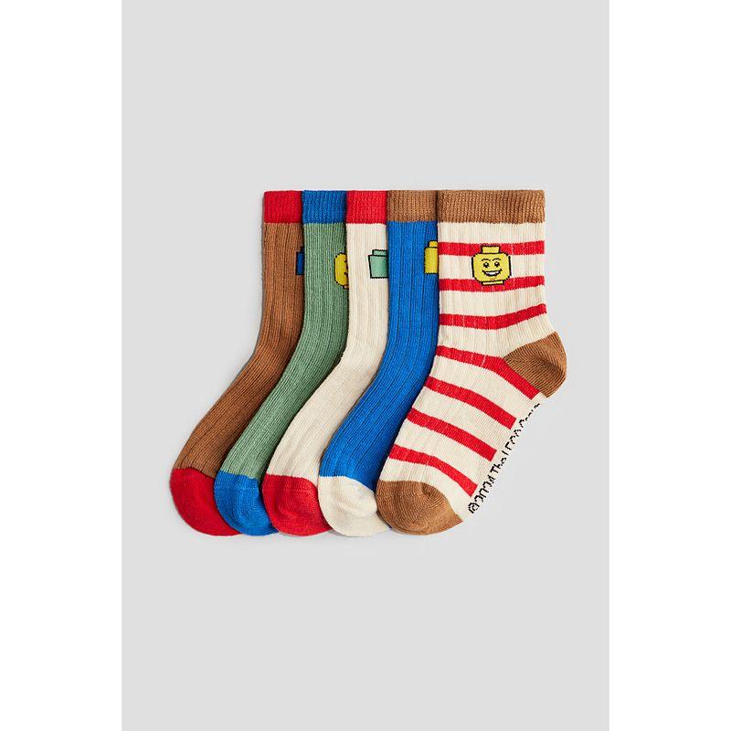 

HM Children s Clothing Boys Socks Summer Fashion Cute Socks Tube Socks Students Socks 5 Pairs 0950843 16-18 Multicolor/LEGO