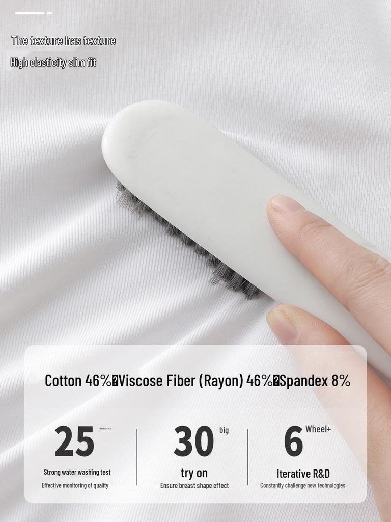 Damen Sommer 2025 Schlank geschnittenes geripptes U-Ausschnitt T-Shirt - Vielseitig Große Größen, Hohe Elastizität, Kurzarm Basis-Top