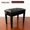 Black Adjustable Piano Chair with Oak Legs